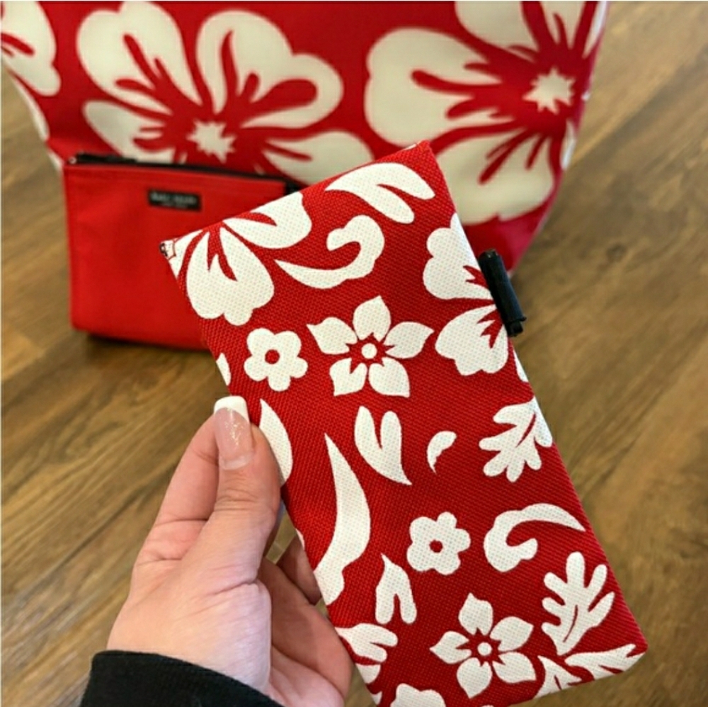 Kate Spade Red Floral Tote Bag - Picture 14 of 15